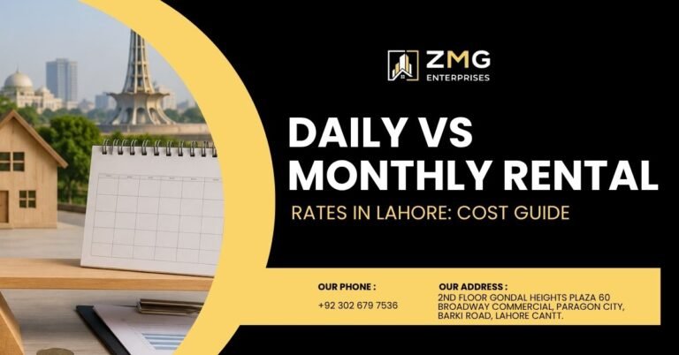 daily vs monthly rental rates Lahore