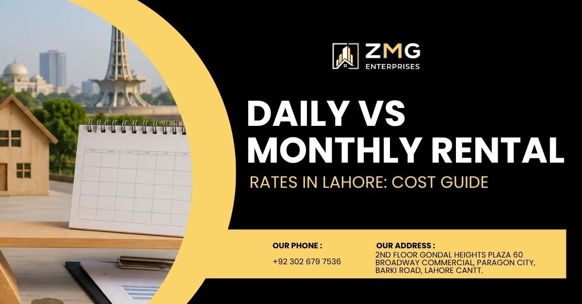 daily vs monthly rental rates Lahore